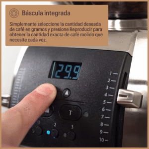 Molino de café con báscula